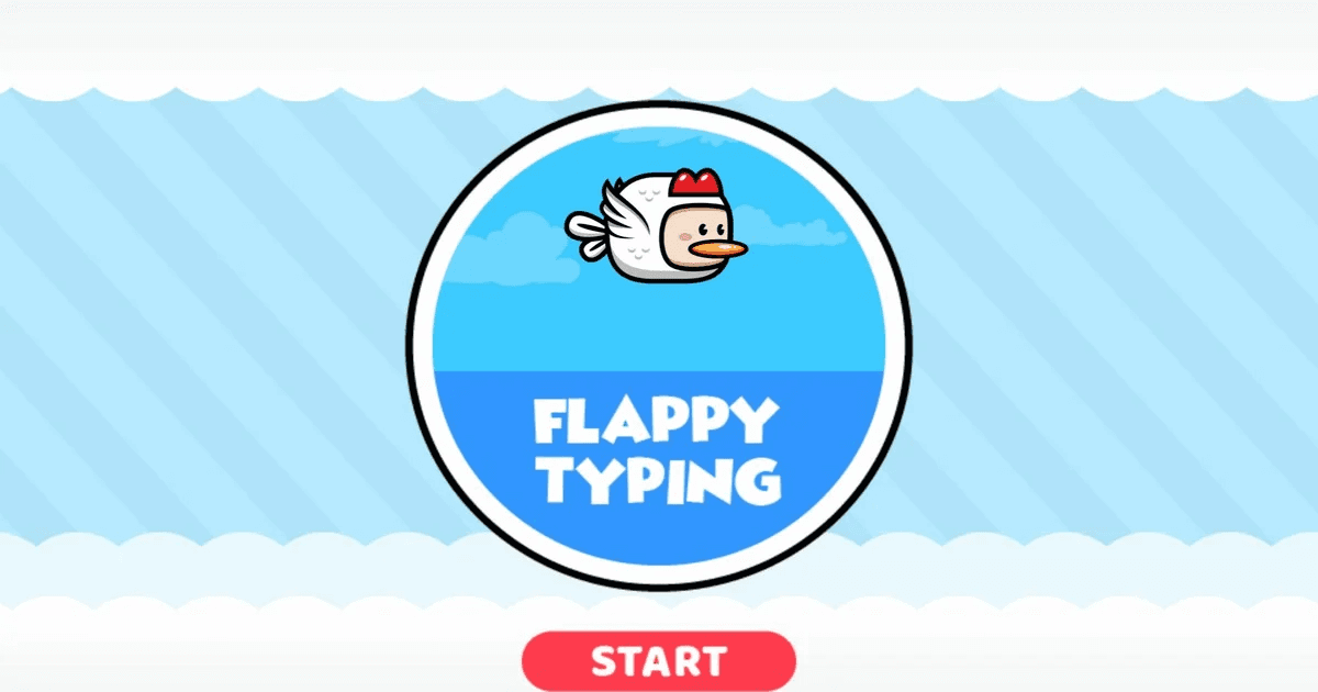 Flappy Typing fun flying typing game where players help Flappy reach the destination
