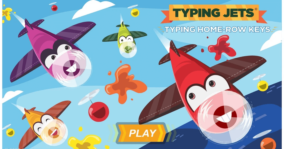 Jets Home Row multiplayer typing game where players race by typing only home row keys