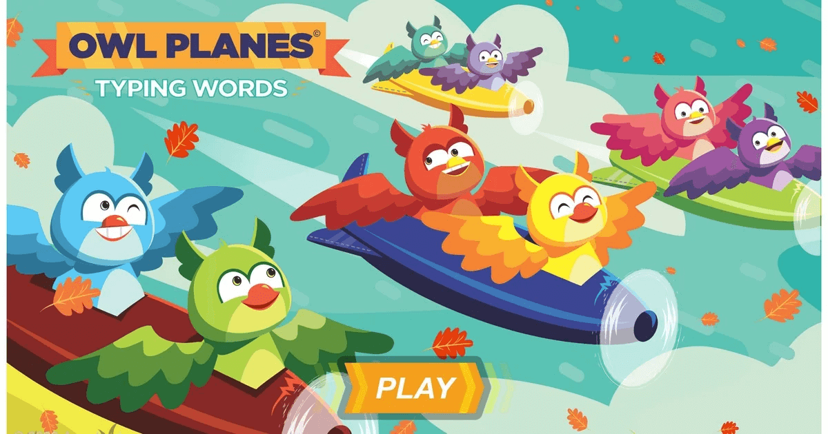 Owl Planes multiplayer typing game to practice typing long words
